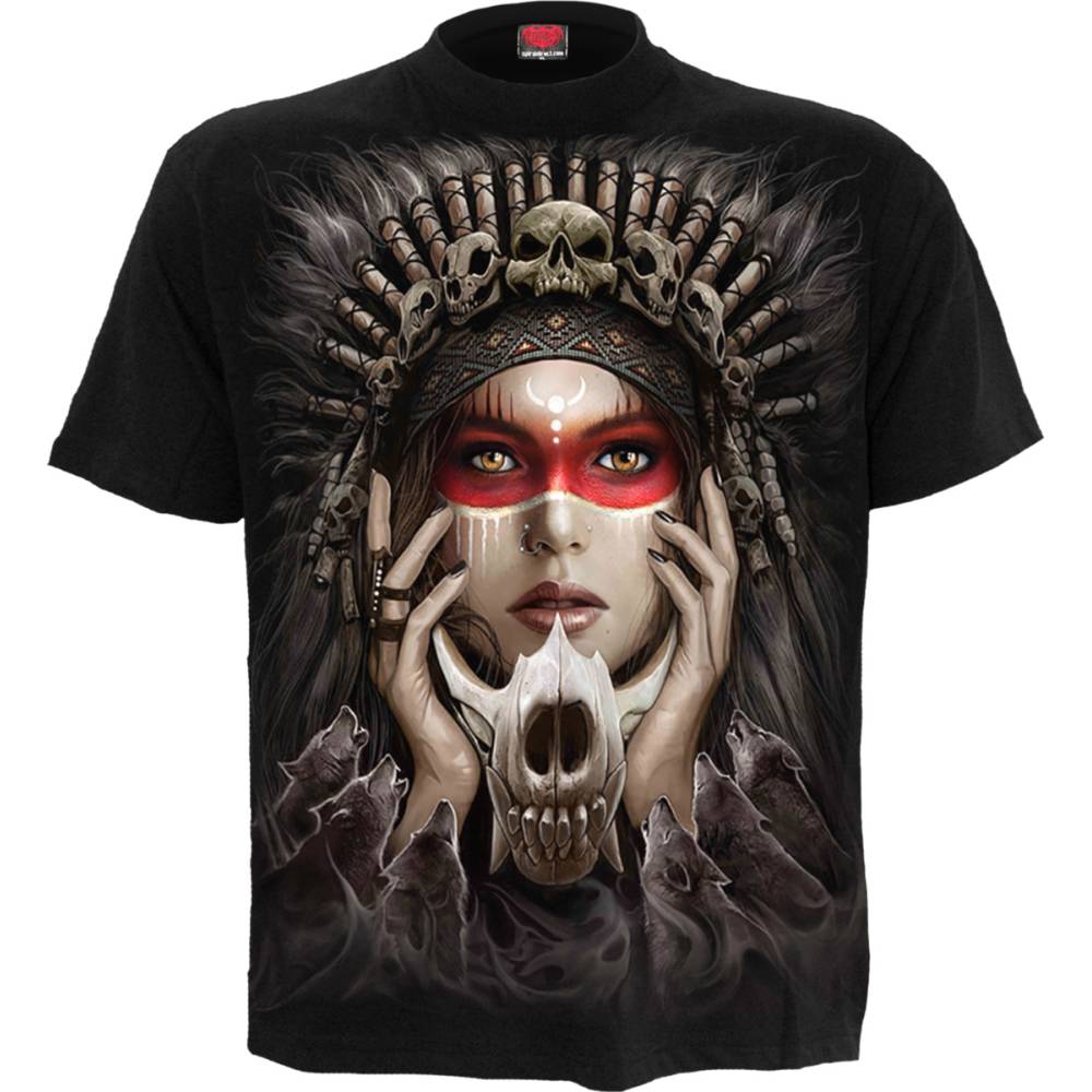 Spiral - CRY OF THE WOLF Heren Tshirt - Zwart